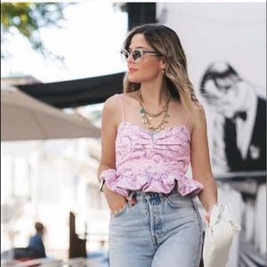 Zara Limited edition strappy peplum top size M